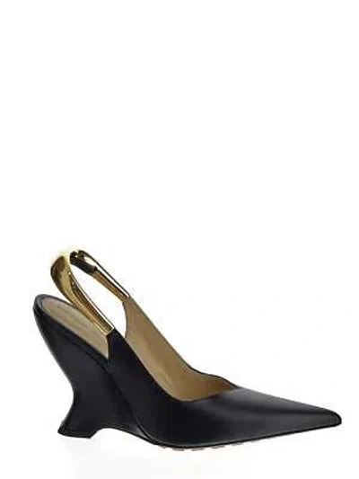 Pre-owned Bottega Veneta Punta Slingback Pumps In Nero