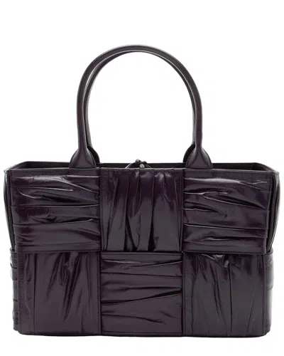 Bottega Veneta Purple Calfskin Leather Pleated Arco Small Tote (authentic Pre-  Loved) In Pink