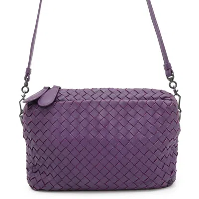 Pre-owned Bottega Veneta Purple Intrecciato Shoulder Bag ()
