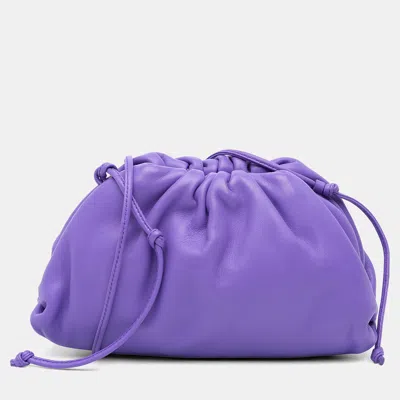 Pre-owned Bottega Veneta Purple Lambskin The Mini Pouch Crossbody