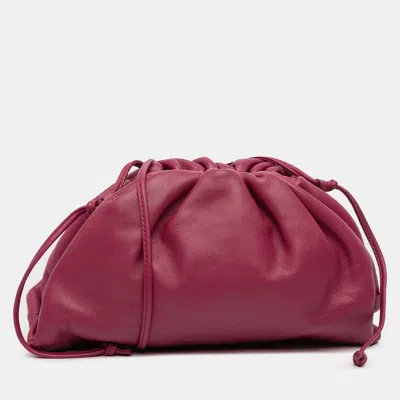 Pre-owned Bottega Veneta Purple Lambskin The Mini Pouch Crossbody