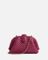 Bottega Veneta Lauren 1980 Small Intrecciato Leather Clutch In Purple