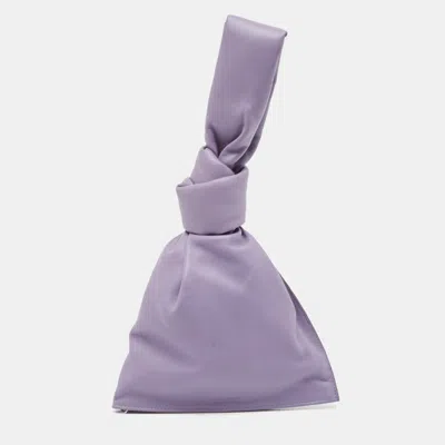 Pre-owned Bottega Veneta Purple Leather Bv Twist Clutch Bag