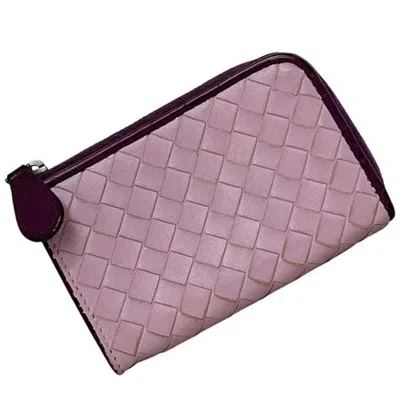 Pre-owned Bottega Veneta Purple Leather Coin Purse/coin Case ()