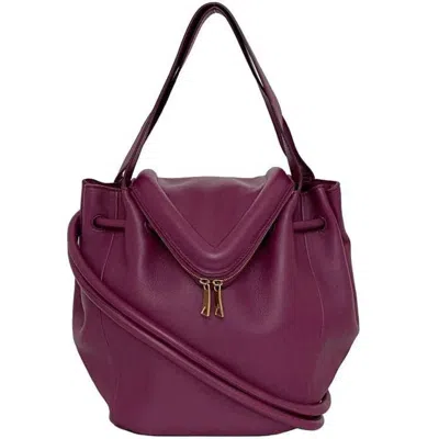 Pre-owned Bottega Veneta Purple Leather Handbag Shoulder Bag ()