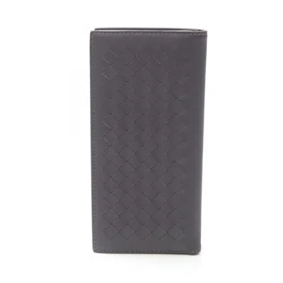 Pre-owned Bottega Veneta Purple Leather Long Bill Wallet (bi-fold) ()