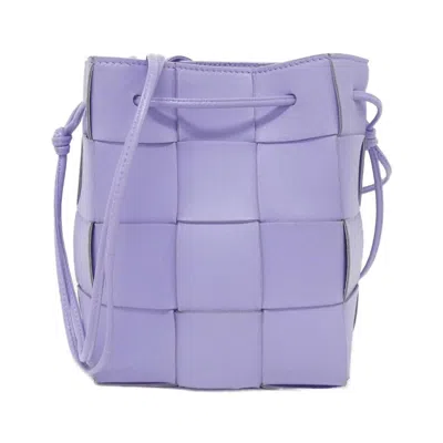 Pre-owned Bottega Veneta Purple Leather Shoulder Bag ()