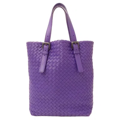Pre-owned Bottega Veneta Purple Leather Tote Bag ()
