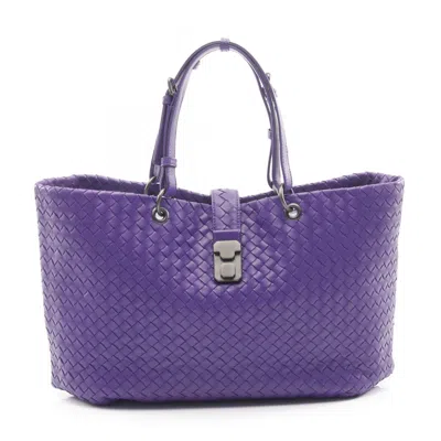 Pre-owned Bottega Veneta Purple Leather Tote Bag ()