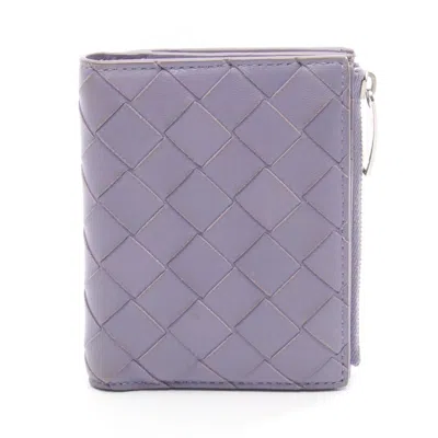 Pre-owned Bottega Veneta Purple Leather Wallet (bi-fold) ()