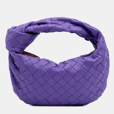 Pre-owned Bottega Veneta Purple Mini Nappa Intrecciato Jodie