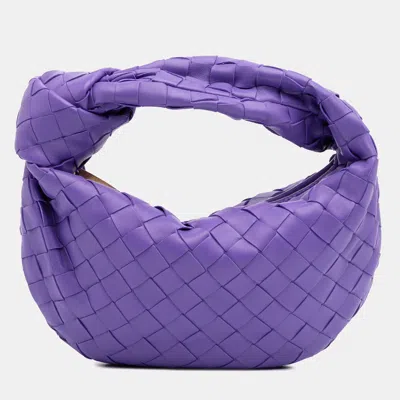 Pre-owned Bottega Veneta Purple Mini Nappa Intrecciato Jodie