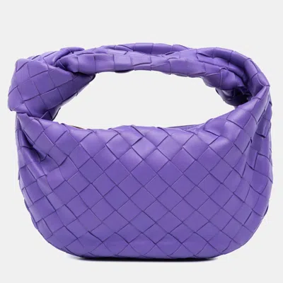 Pre-owned Bottega Veneta Purple Mini Nappa Intrecciato Jodie
