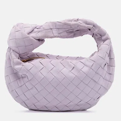 Pre-owned Bottega Veneta Purple Mini Suede Intrecciato Jodie