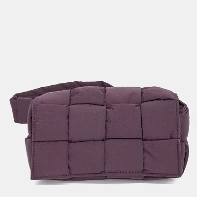 Pre-owned Bottega Veneta Purple Nylon Padded Tech Cassette Mini Belt Bag
