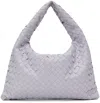 Bottega Veneta Purple Small Hop Bag In 1432 Oyster Muse Bra