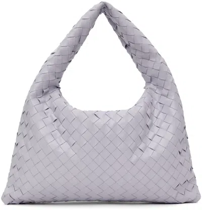 Bottega Veneta Purple Small Hop Bag In 1432 Oyster Muse Bra