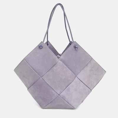 Pre-owned Bottega Veneta Purple Suede Suede Shoulder Bag