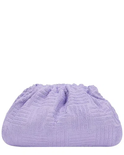 Pre-owned Bottega Veneta Purple Terry The Pouch Terry Clutch (authentic Pre-loved)