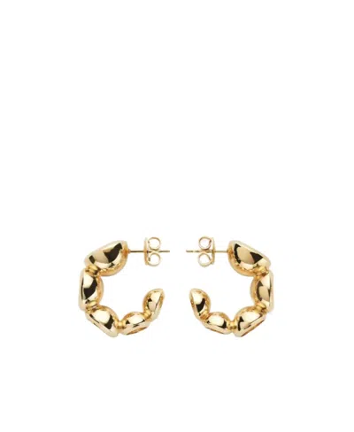 Bottega Veneta Push-back Earring In Yellow