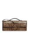 Bottega Veneta Python Long Andiamo Clutch Bag In Gold