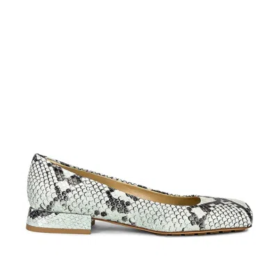 Bottega Veneta Python-effect Calfskin Ballet Flat In Animal Print