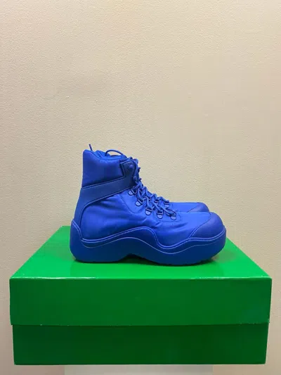Pre-owned Bottega Veneta Q.3 / Puddle Bomber Ankle Boots In Cobalt
