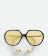 Bottega Veneta Drop Aviator Sunglasses In Multi