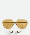 Bottega Veneta Drop Squared Sunglasses In Yellow