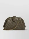 Bottega Veneta Quilted Chain Strap Shoulder Bags In Gray