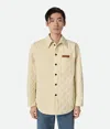 Bottega Veneta Quilted Tech Cotton Jacket With Chest Pockets In Neutral