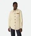 Bottega Veneta Quilted Cotton Overshirt In White