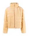 Bottega Veneta Intrecciato Pattern Padded Jacket In Nude