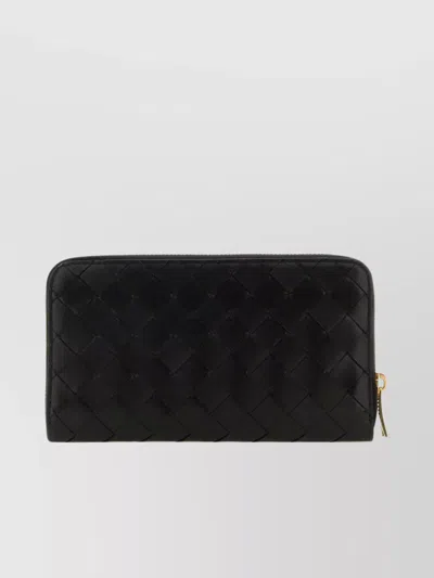 Bottega Veneta Quilted Lamb Leather Wallet Hardware In Black