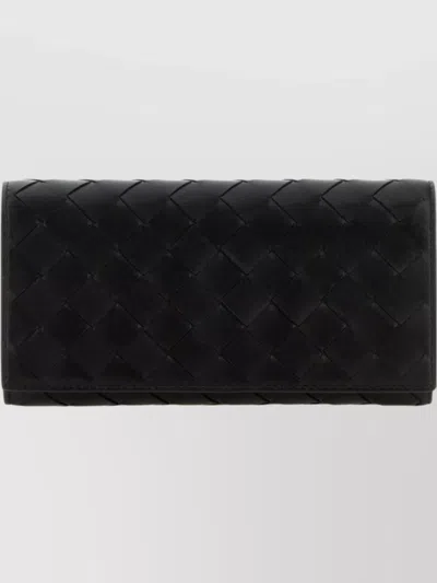 Bottega Veneta Quilted Lamb Nappa Leather Wallet In Black