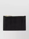 Bottega Veneta Intrecciato Leather Zipped Cardholder In Black