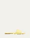 Bottega Veneta Quilted Leather Flat Slide Sandals In Sherbert