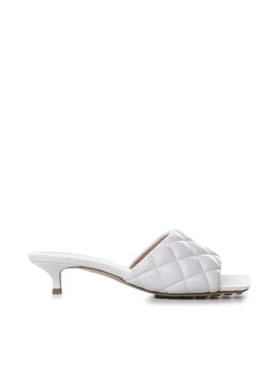 Bottega Veneta Quilted Leather Mule In Optic White