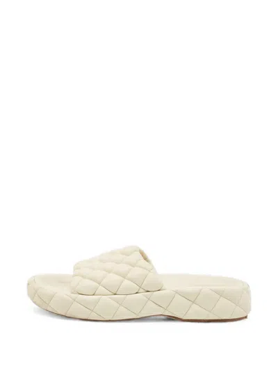 Pre-owned Bottega Veneta Quilted Leather Sandals In Neutral