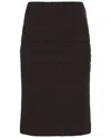 Bottega Veneta Quilted Pencil Skirt In Brown