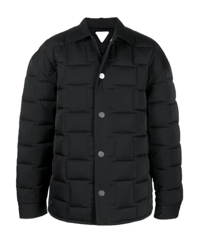 Bottega Veneta Quilted Shirt Jacket In Black