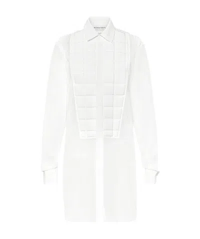 Bottega Veneta Quilted Silk Shirt In White