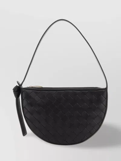 Bottega Veneta Quilted Structured Leather Shoulder Bag In Black