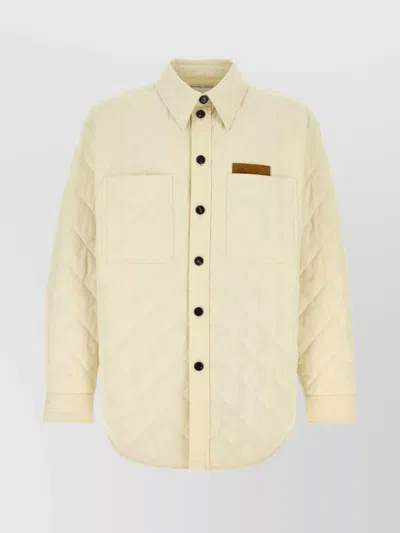 BOTTEGA VENETA QUILTED TECH COTTON JACKET WITH CHEST POCKETS