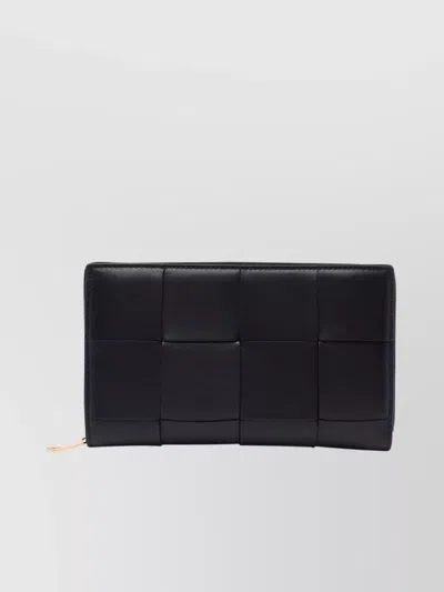 Bottega Veneta Quilted Wallets Gold-tone Hardware In Black