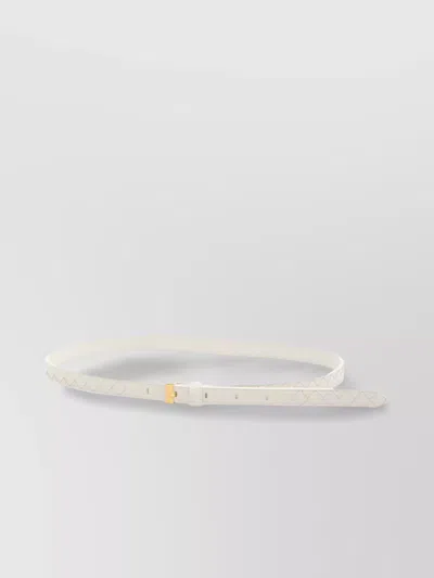 Bottega Veneta Quilted Woven Leather Belt With Slim Profile