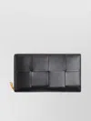 Bottega Veneta Quilted Zip-around Wallet With Card Slots In Black