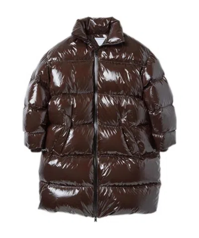 Bottega Veneta Quilted Zipper Down Jacket In Black