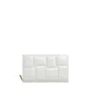 Bottega Veneta Quilted Zipper Purse In White