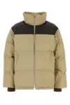 Bottega Veneta Beige Cotton Down Jacket In Beige O Tan